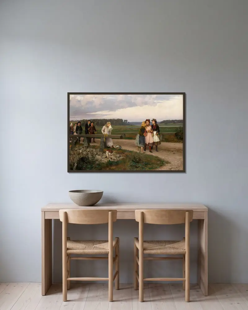 Udavač, August Malmström v rámu na stěně
