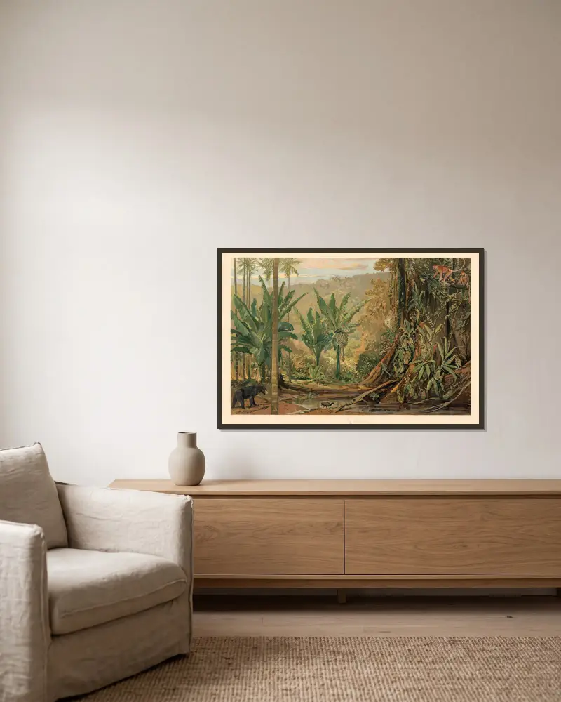 From Borneo av August Specht inramad på en vägg