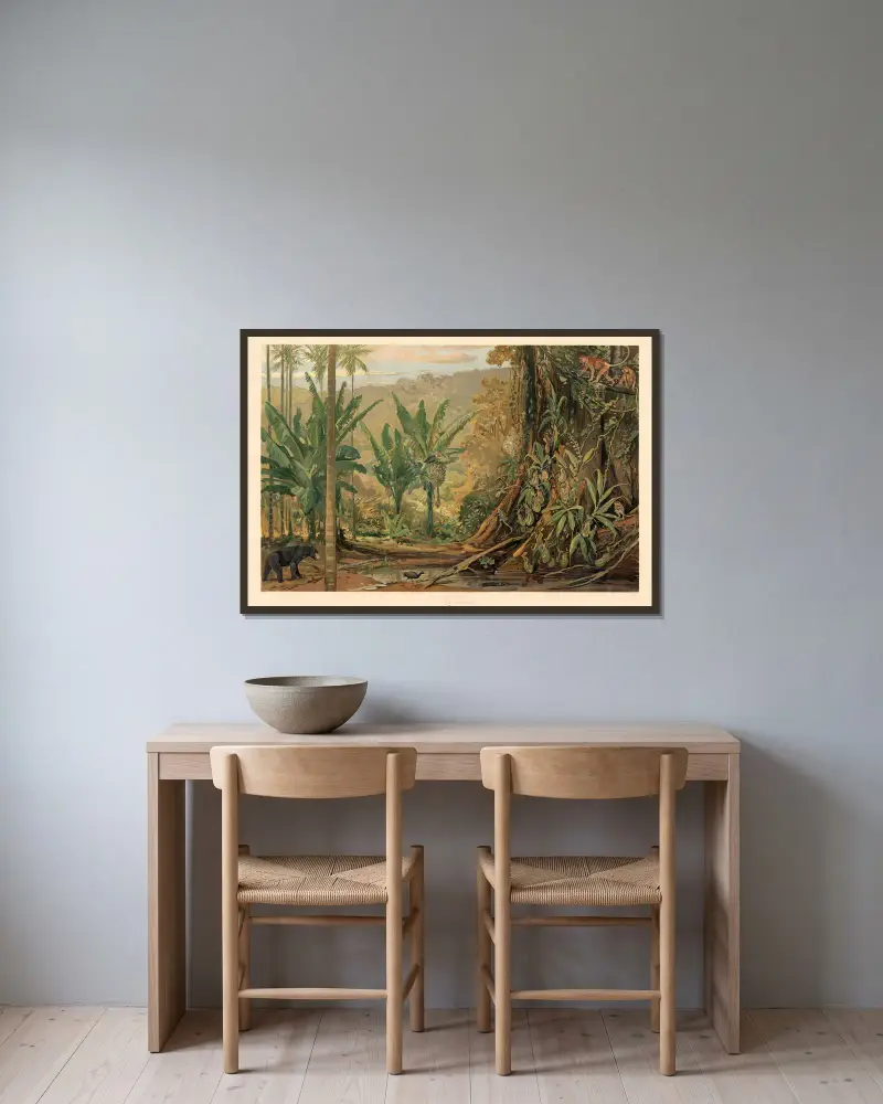 From Borneo av August Specht inramad på en vägg