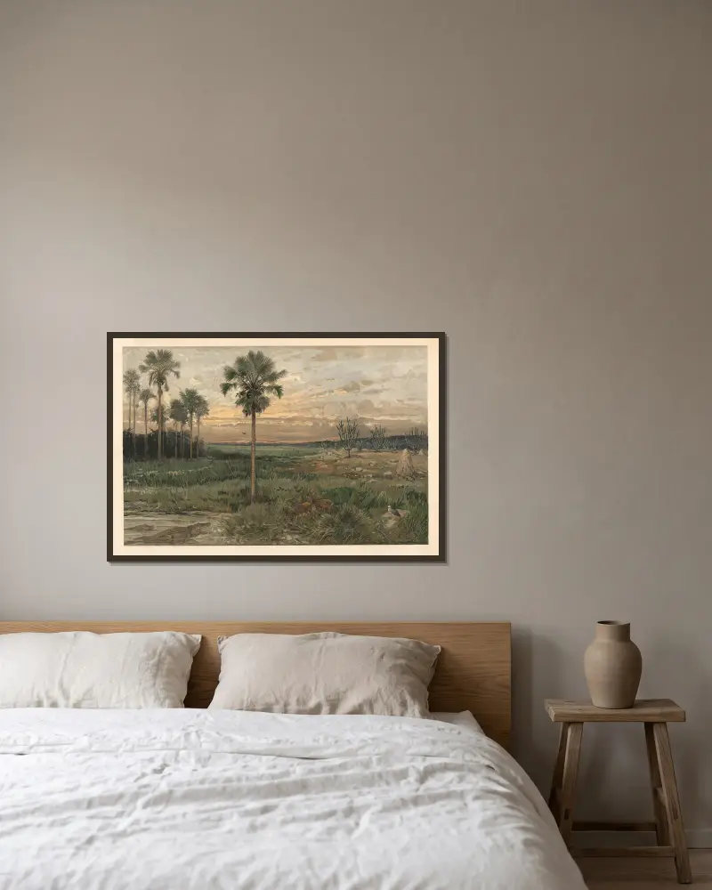 Von Llanos von August Specht gerahmt an einer Wand