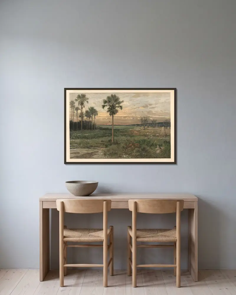 Von Llanos von August Specht gerahmt an einer Wand