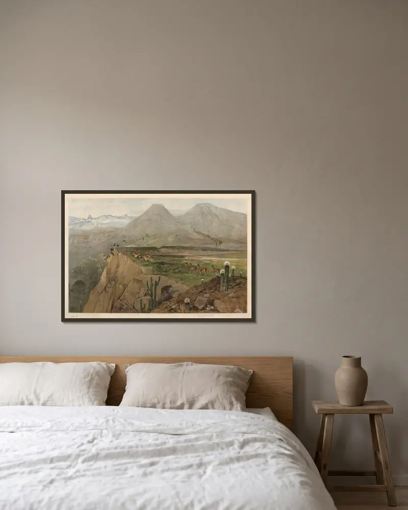 Aus den Kordilleren von August Specht gerahmt an einer Wand