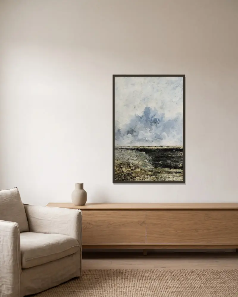 Seascape von August Strindberg gerahmt an einer Wand