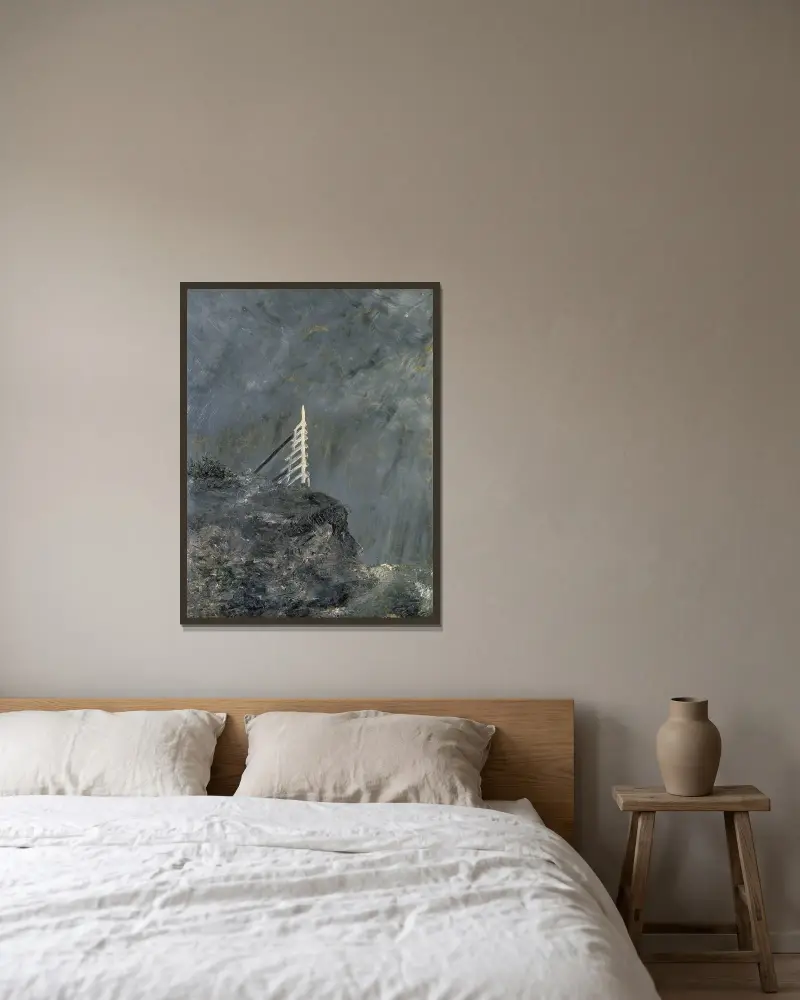 The White Mare II von August Strindberg gerahmt an einer Wand