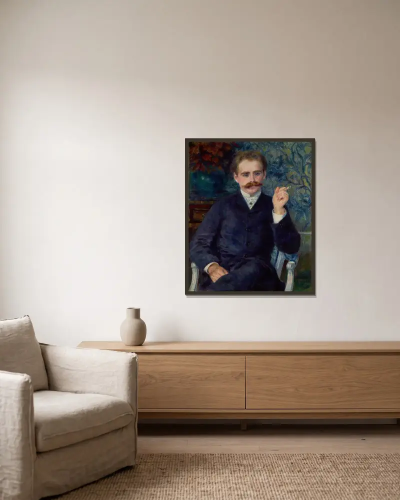 Albert Cahen d’Anvers av Pierre-Auguste Renoir inramad på en vägg