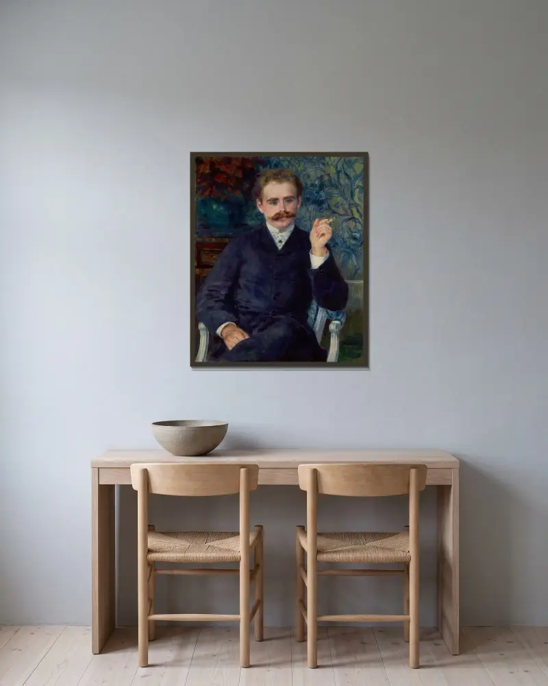 Albert Cahen d’Anvers av Pierre-Auguste Renoir inramad på en vägg