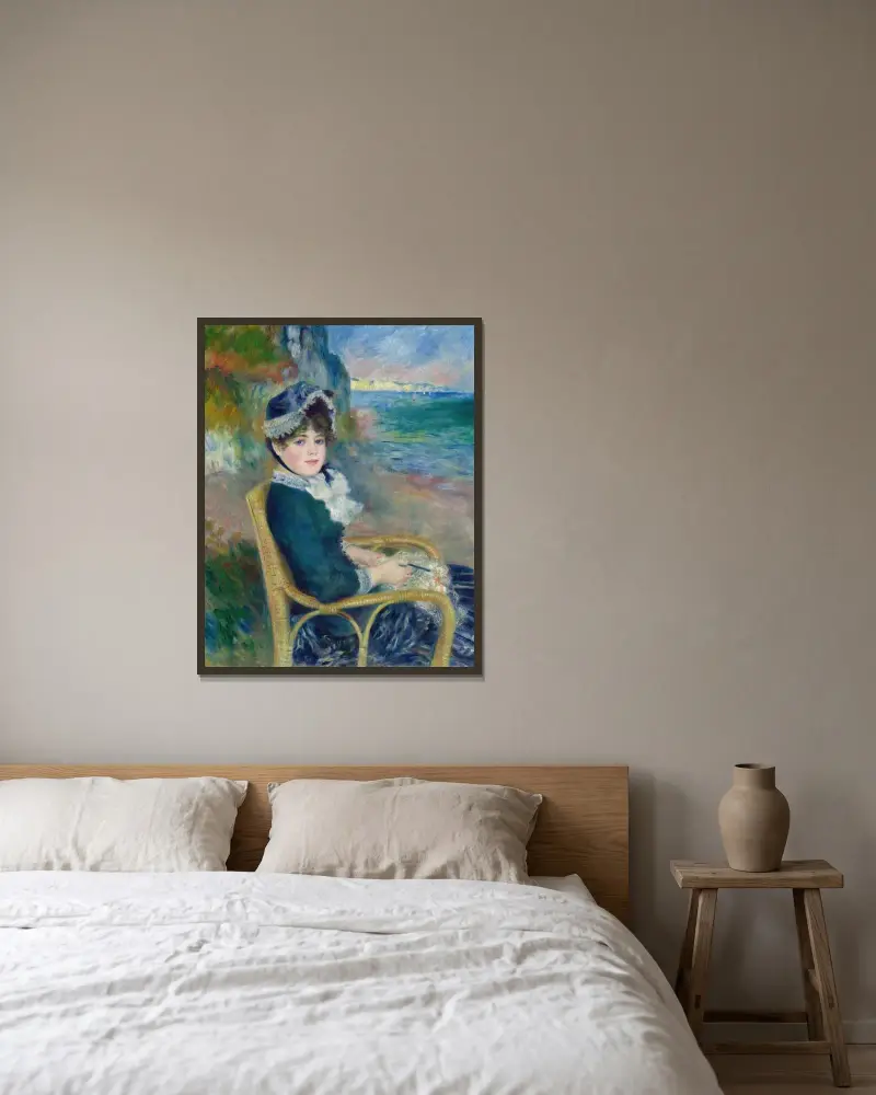 Am Meer von Pierre-Auguste Renoir gerahmt an einer Wand