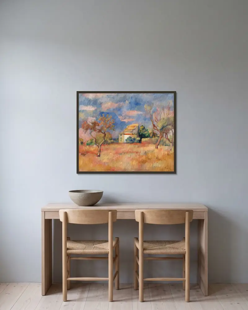 Taubenschlag bei Bellevue von Pierre-Auguste Renoir gerahmt an einer Wand