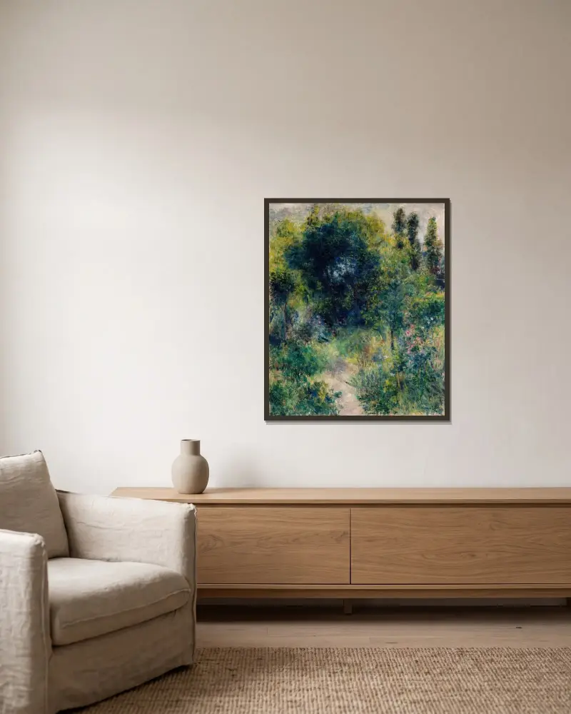 Ogród, Pierre-Auguste Renoir w ramie na ścianie