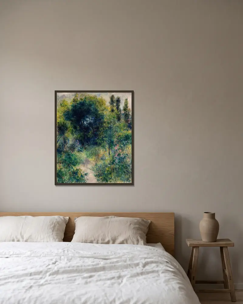 Ogród, Pierre-Auguste Renoir w ramie na ścianie