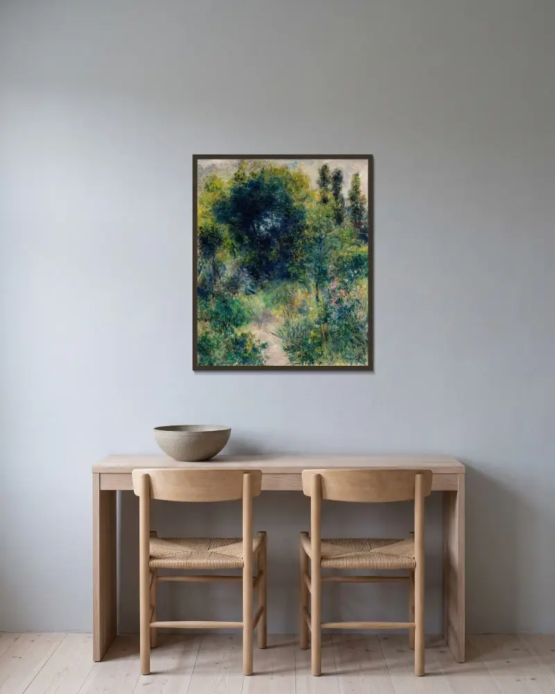 Ogród, Pierre-Auguste Renoir w ramie na ścianie