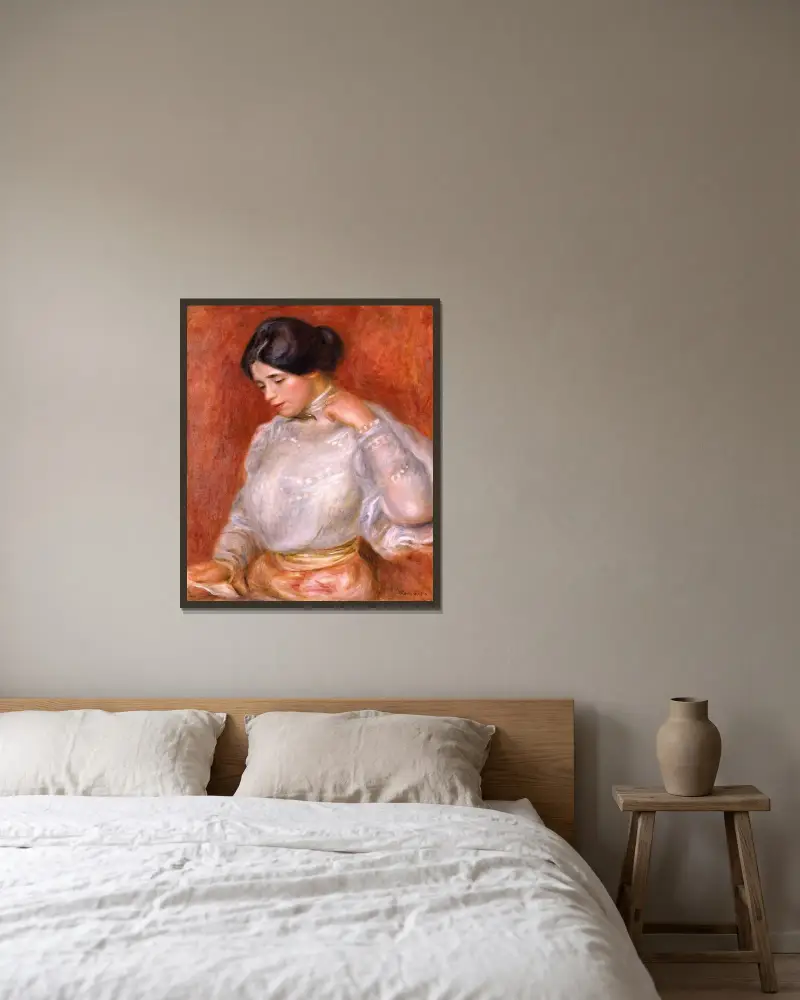 Graziella av Pierre-Auguste Renoir inramad på en vägg