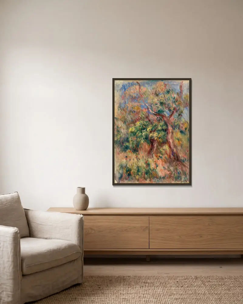 Landschaft, 1916 – Nr. 2 von Pierre-Auguste Renoir gerahmt an einer Wand