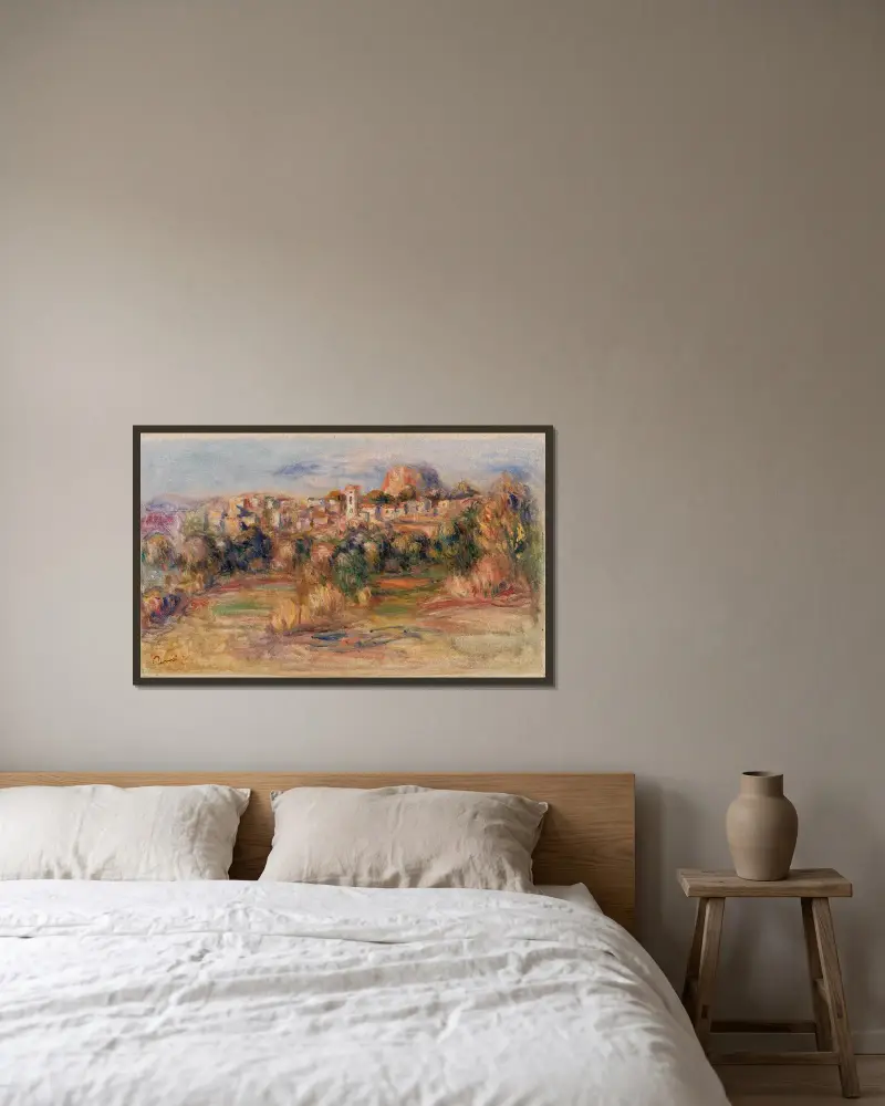 Krajobraz, La Gaude, Pierre-Auguste Renoir w ramie na ścianie