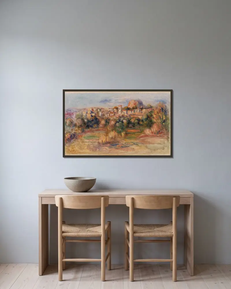 Krajobraz, La Gaude, Pierre-Auguste Renoir w ramie na ścianie