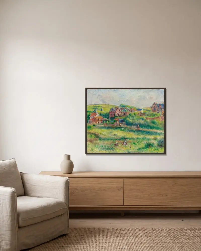 Le Châlet De Blanche Pierson À Pourville av Pierre-Auguste Renoir inramad på en vägg