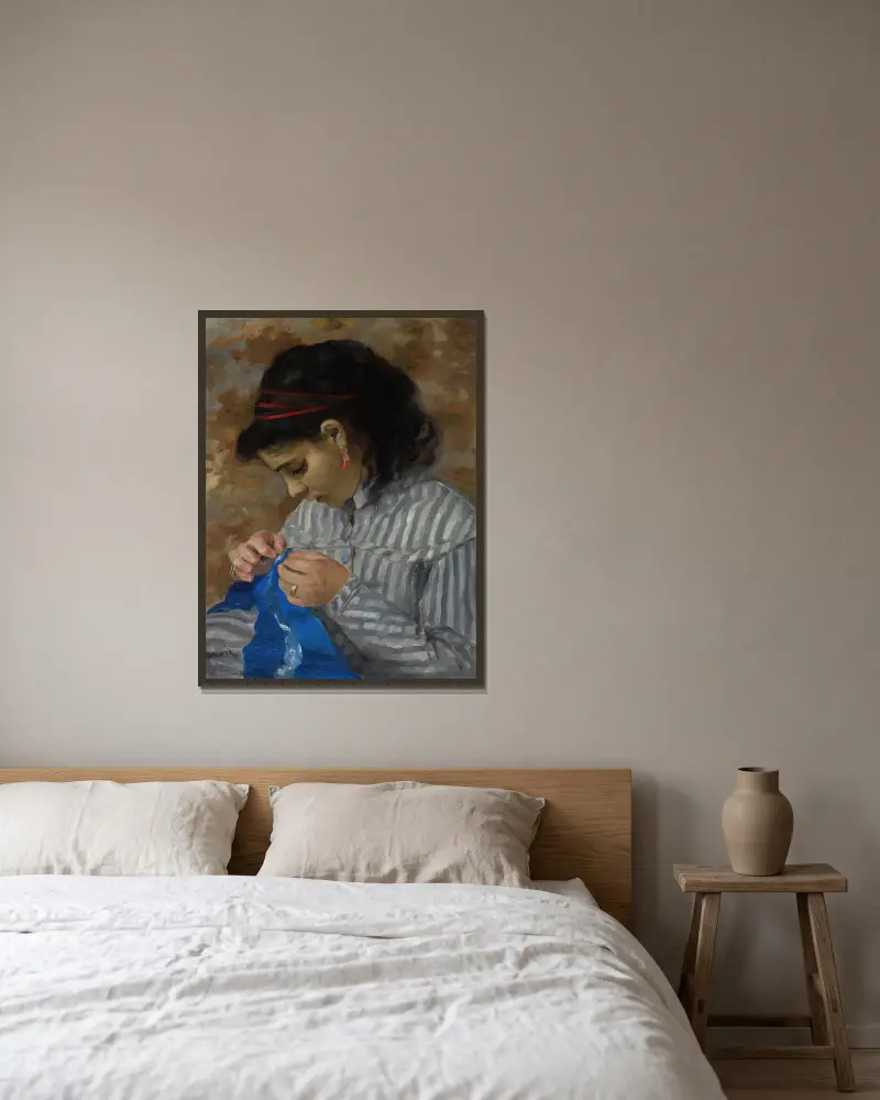 Lise szyje, Pierre-Auguste Renoir w ramie na ścianie