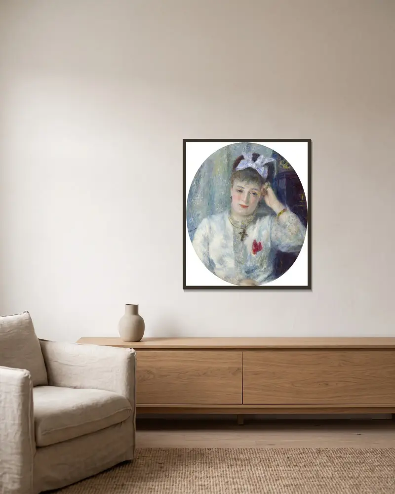 Marie Murer av Pierre-Auguste Renoir inramad på en vägg
