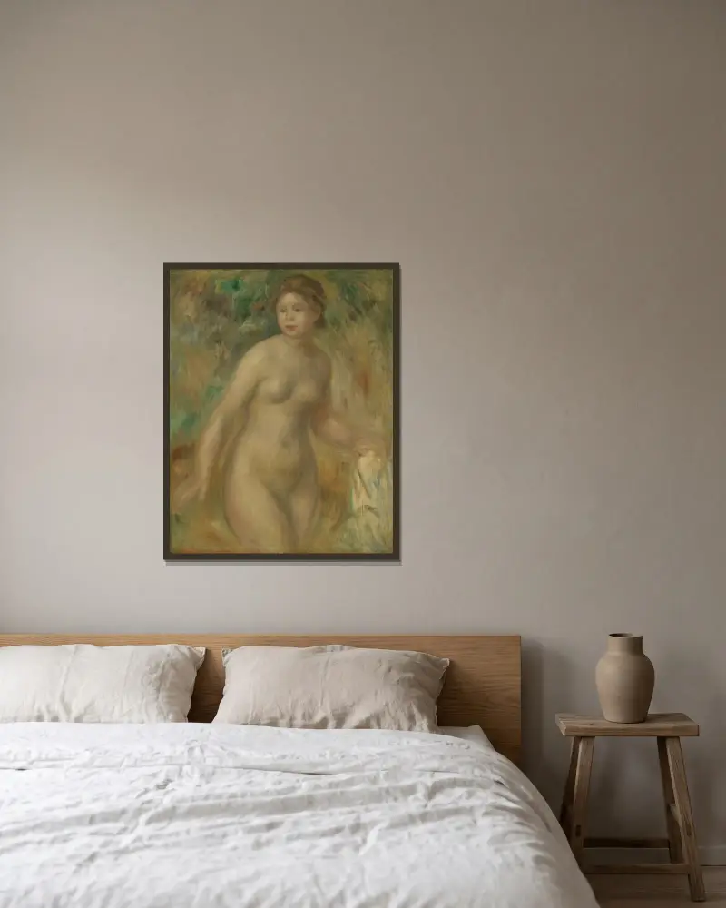 Nude av Pierre-Auguste Renoir inramad på en vägg