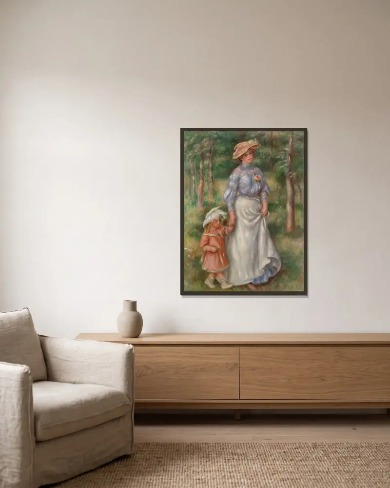 Promenáda, Pierre-Auguste Renoir v rámu na stěně