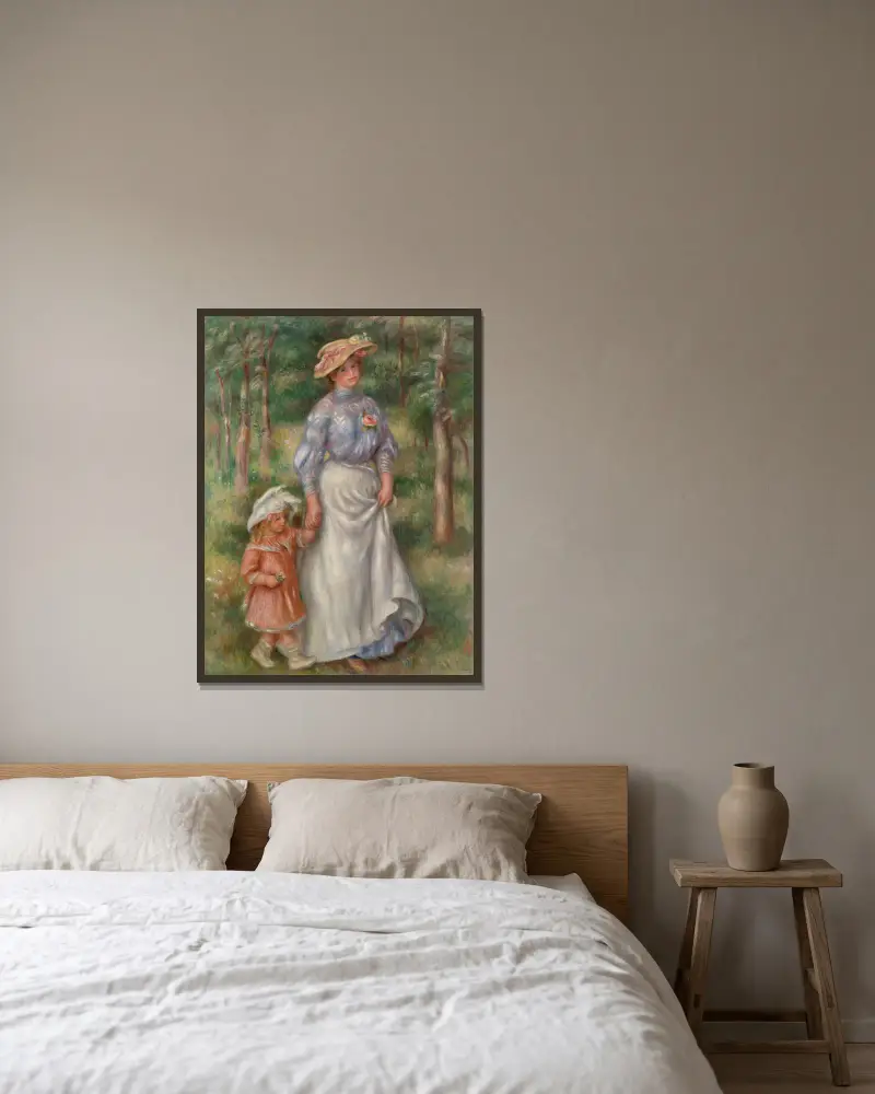 Promenáda, Pierre-Auguste Renoir v rámu na stěně