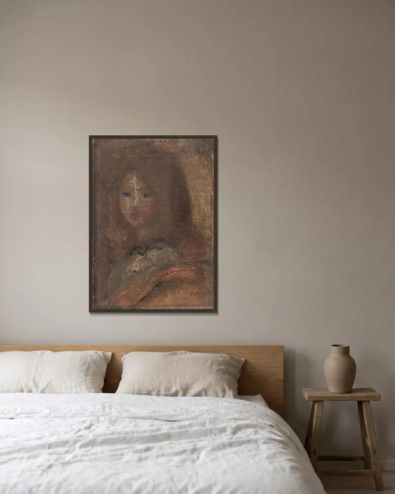 Dívčí hlava, Pierre-Auguste Renoir v rámu na stěně