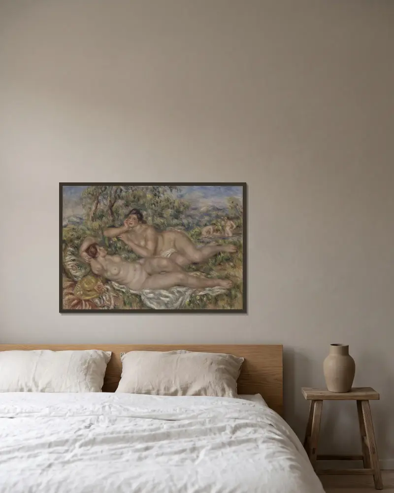Kąpiący się, Pierre-Auguste Renoir w ramie na ścianie