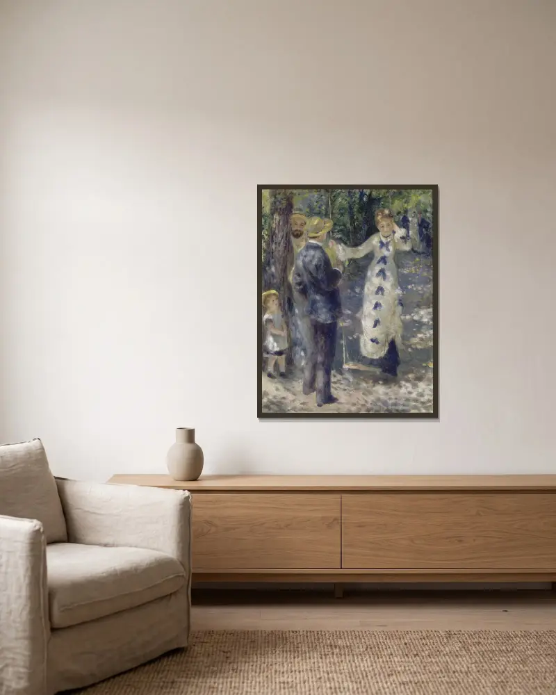 Huśtawka, Pierre-Auguste Renoir w ramie na ścianie