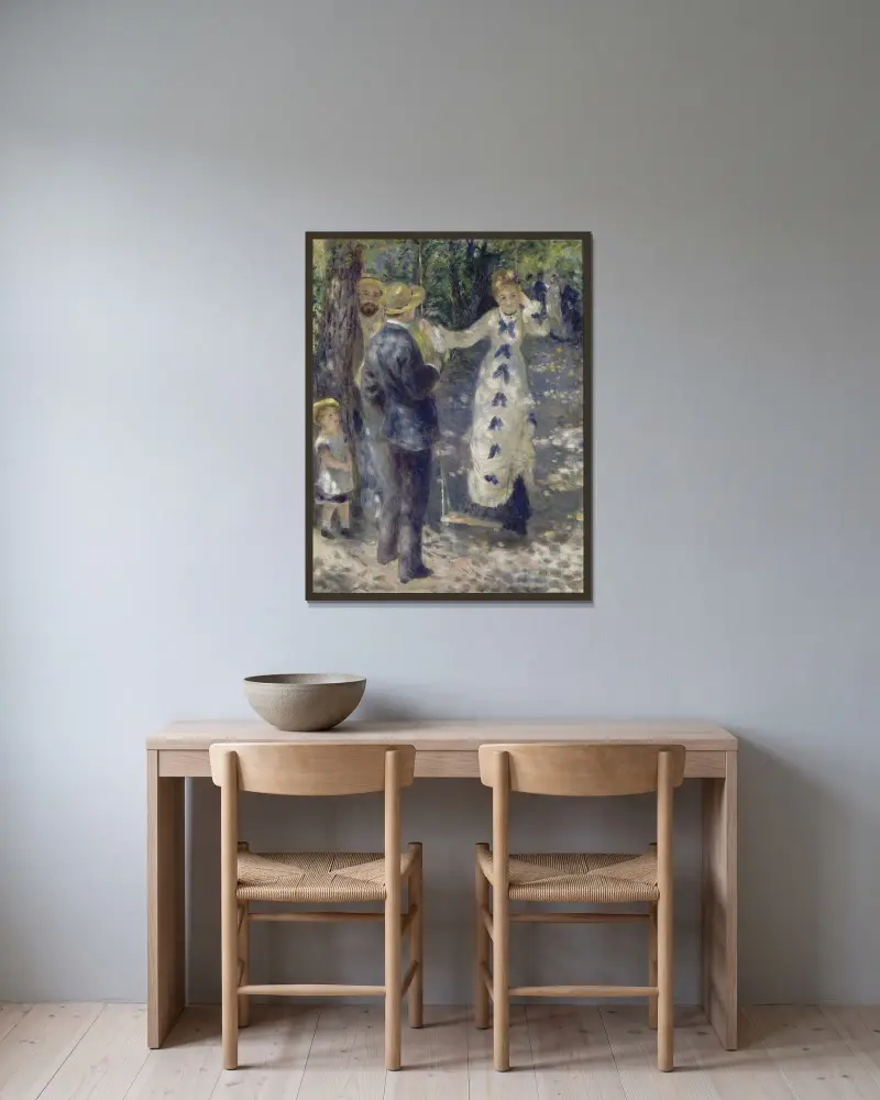 Huśtawka, Pierre-Auguste Renoir w ramie na ścianie