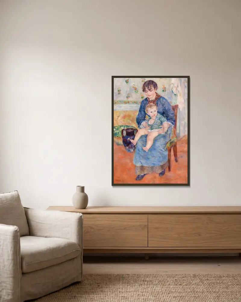 Mladá matka, Pierre-Auguste Renoir v rámu na stěně