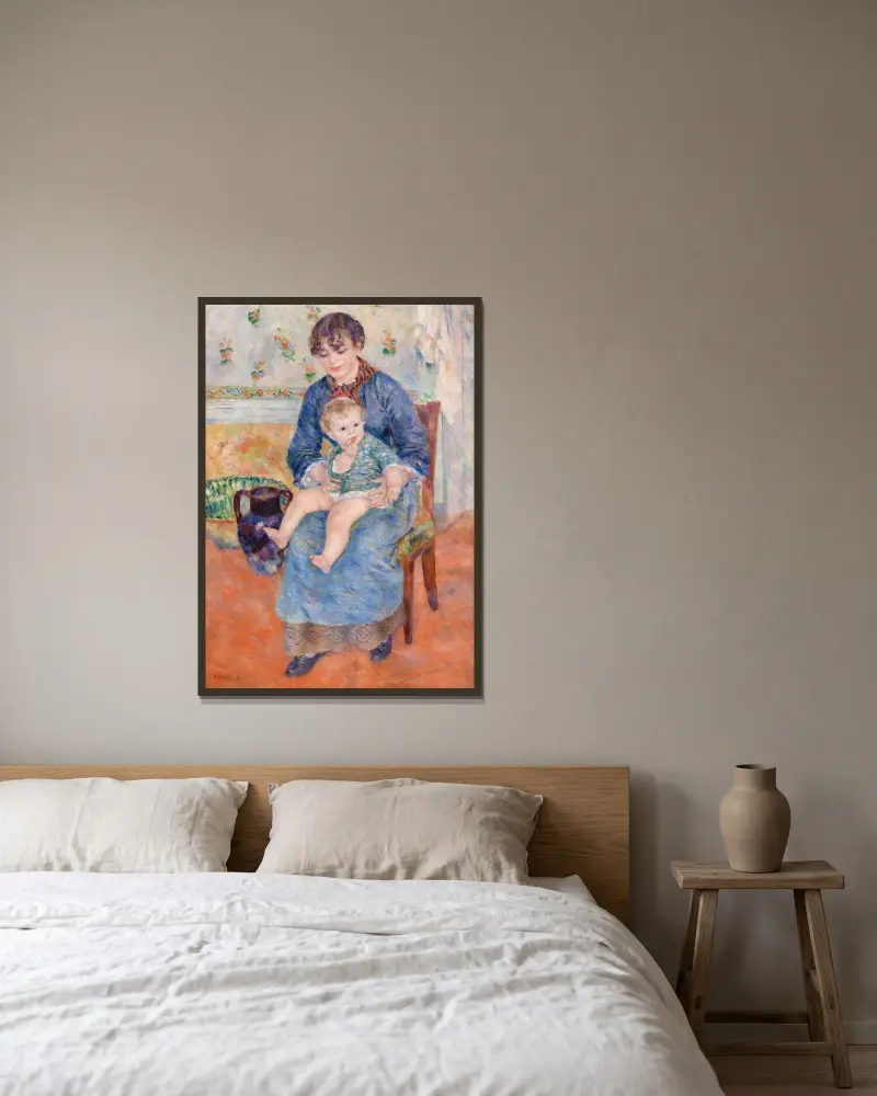 Mladá matka, Pierre-Auguste Renoir v rámu na stěně