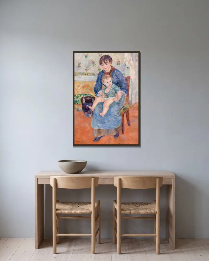 Mladá matka, Pierre-Auguste Renoir v rámu na stěně