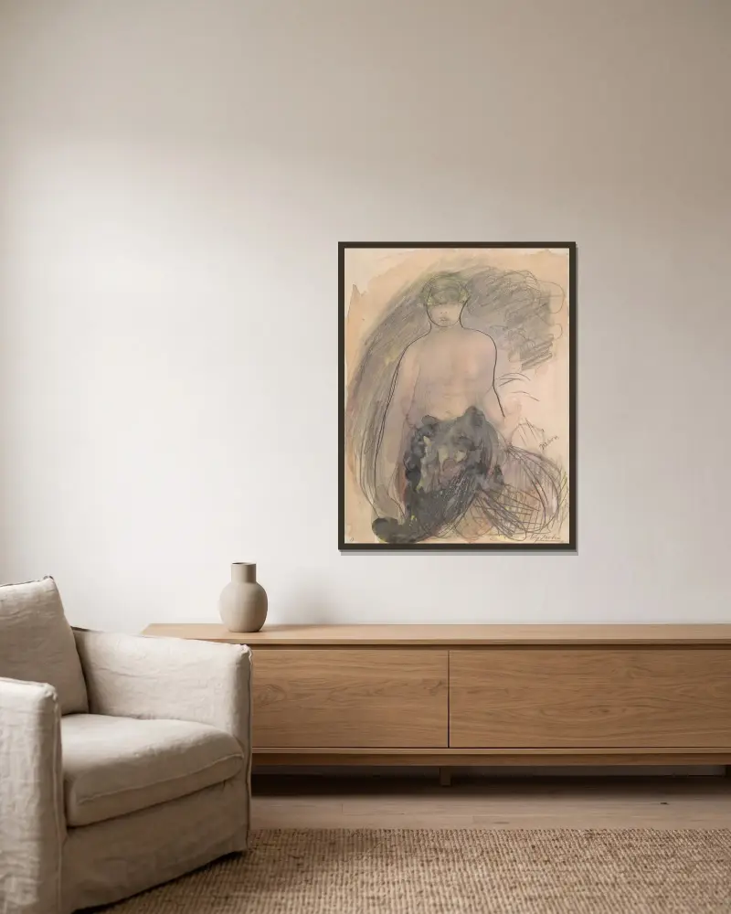 Nero von Auguste Rodin gerahmt an einer Wand