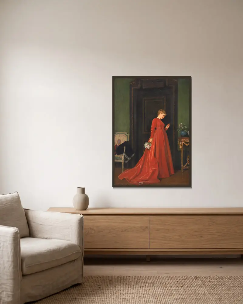 Ein sanftes Klopfen von Auguste Toulmouche gerahmt an einer Wand