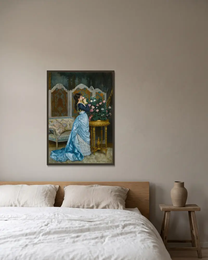 Tagträumerei von Auguste Toulmouche gerahmt an einer Wand