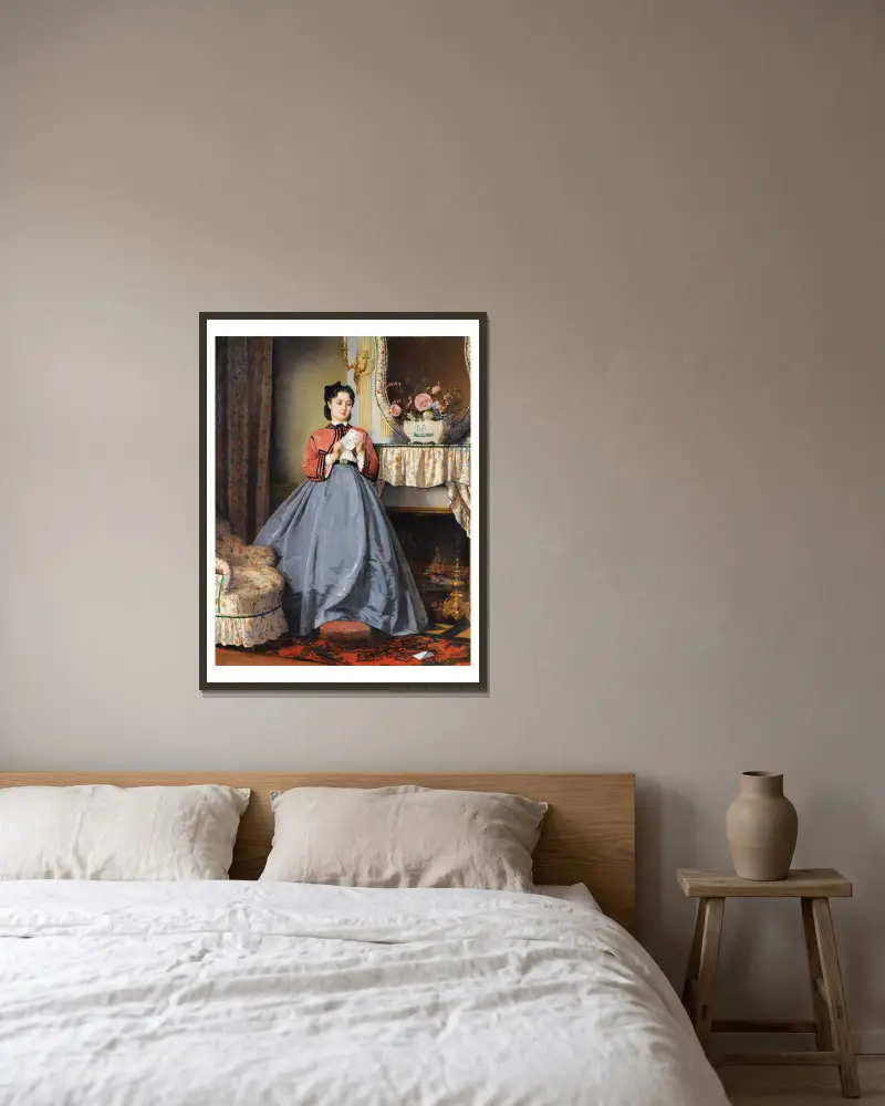 Der Liebesbrief, 1863 von Auguste Toulmouche gerahmt an einer Wand