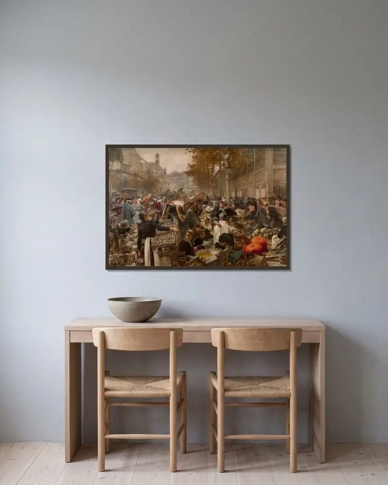 Les Halles, Léon Augustin Lhermitte v rámu na stěně