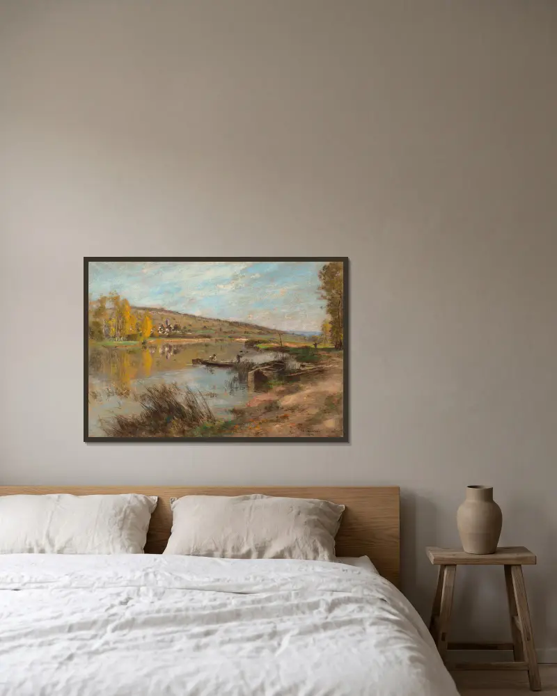 Sandkaje in Chartèves von Léon Augustin Lhermitte gerahmt an einer Wand