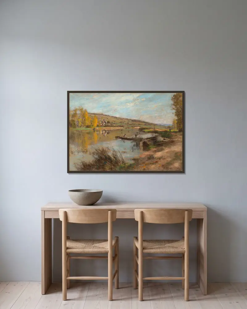 Sandkaje in Chartèves von Léon Augustin Lhermitte gerahmt an einer Wand