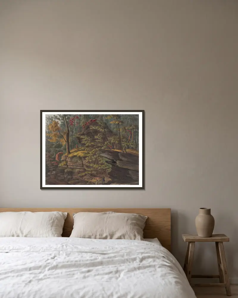 Schlucht in New Jersey oberhalb von Point Pleasant von Augustus Köllner gerahmt an einer Wand