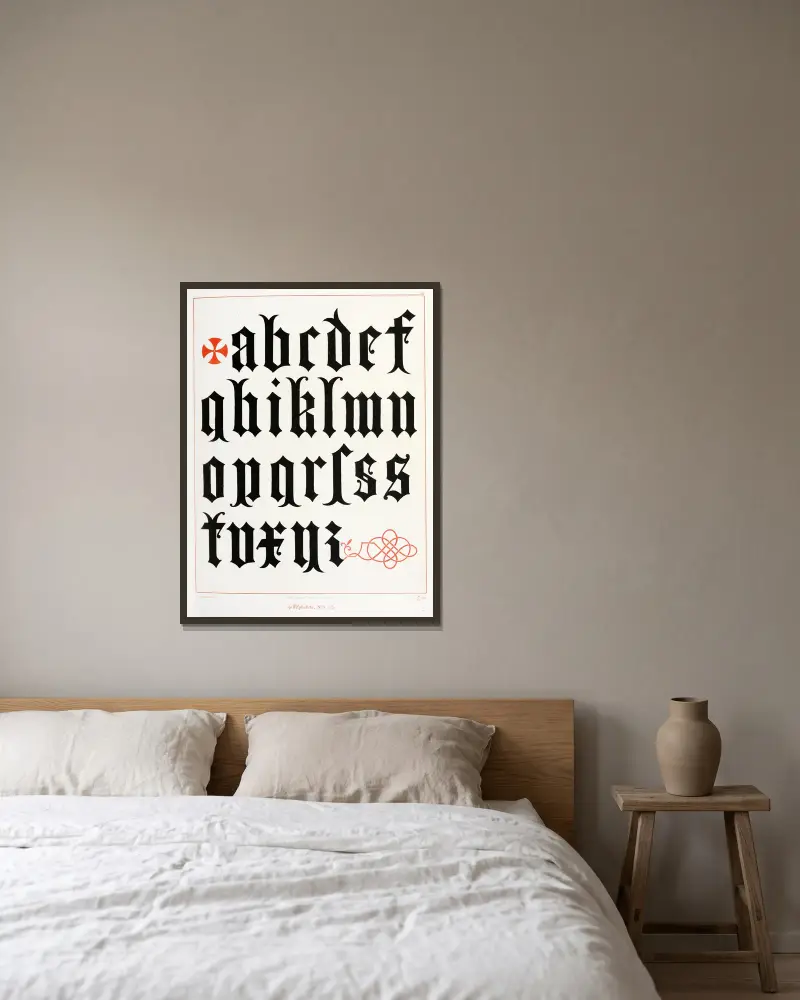 Abecedy 3, Augustus Pugin v rámu na stěně