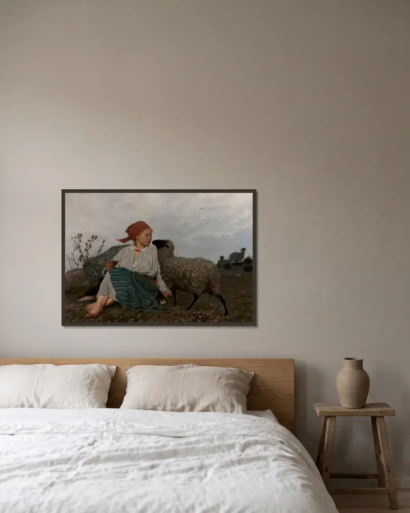 Pasture land, Stanisław Witkiewicz w ramie na ścianie