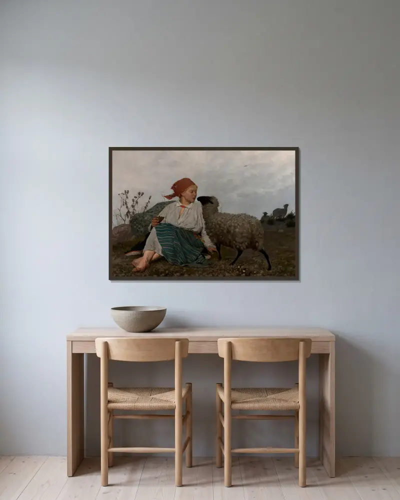 Pasture land, Stanisław Witkiewicz w ramie na ścianie