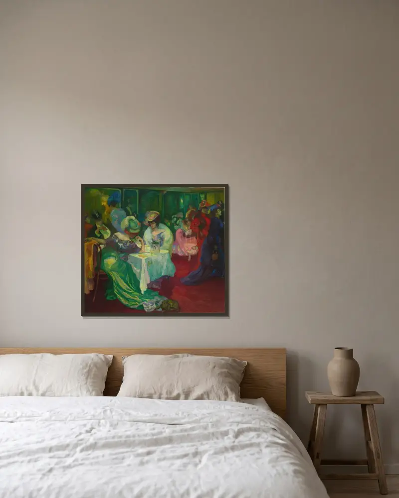 Nachtcafé von Axel Törneman gerahmt an einer Wand