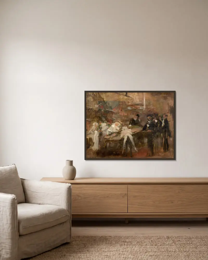 In den Küchen von Jean-Baptiste Carpeaux gerahmt an einer Wand