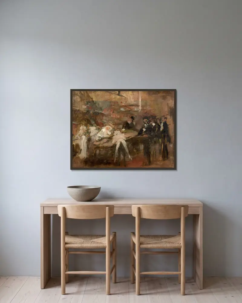 In den Küchen von Jean-Baptiste Carpeaux gerahmt an einer Wand