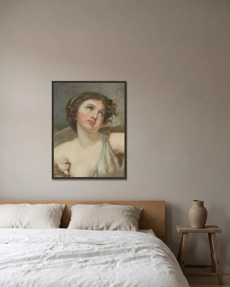 Innocence av Jean-Baptiste Greuze inramad på en vägg