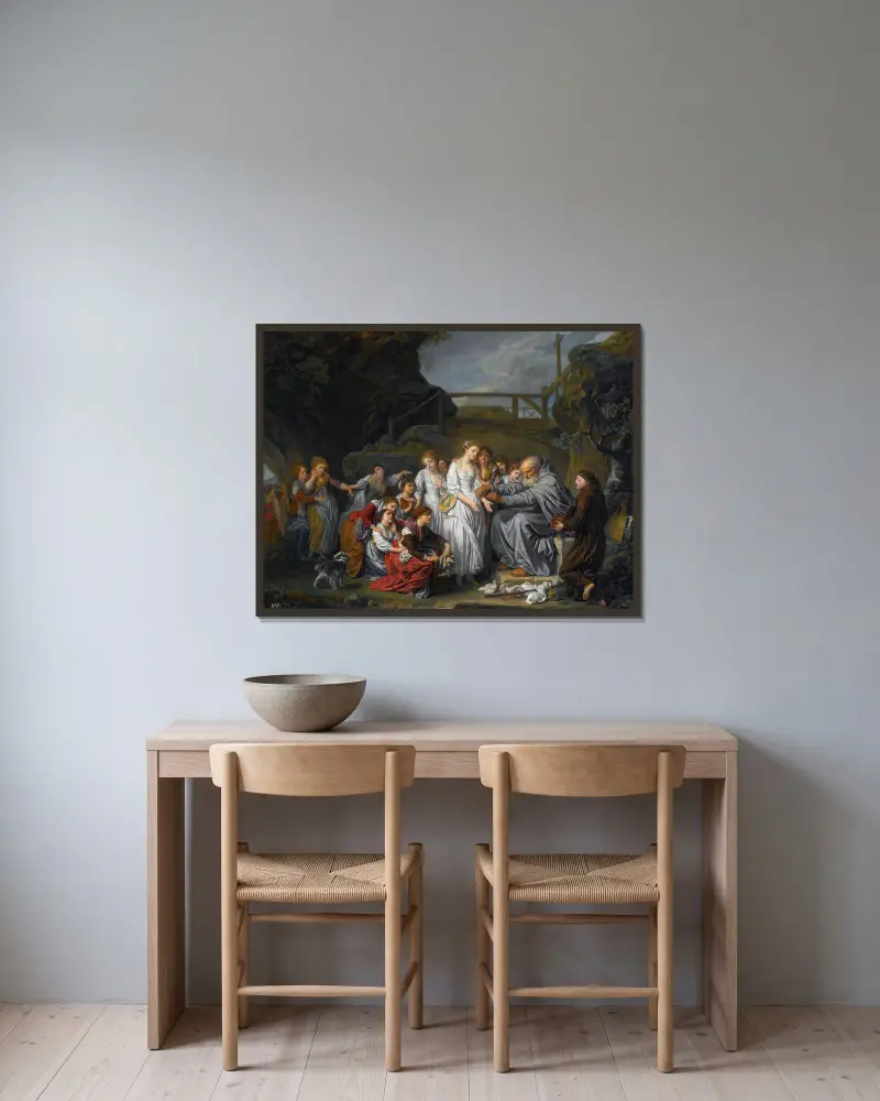 Eremita, Jean-Baptiste Greuze w ramie na ścianie