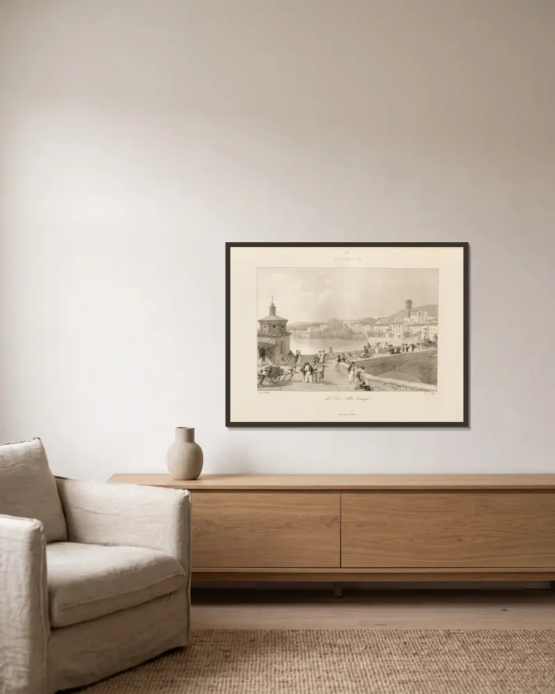 Florenz, 1833 – Nr. 3 von Jean-Baptiste Isabey gerahmt an einer Wand
