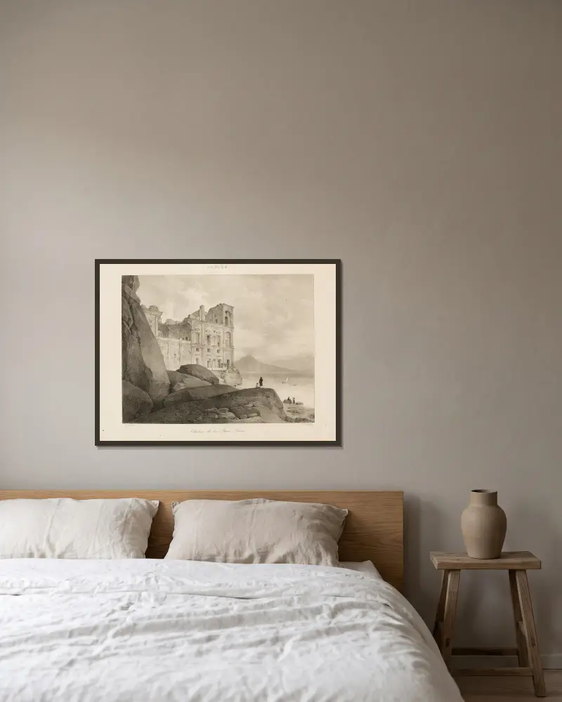 Neapel, 1833 – Nr. 3 von Jean-Baptiste Isabey gerahmt an einer Wand